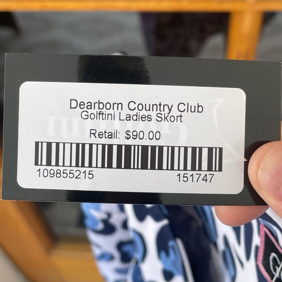 Golftini Navy/white Cheetah Print Golf Skirt Size Large NWT - Picture 3 of 6